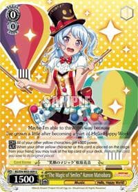 "The Magic of Smiles" Kanon Matsubara - BanG Dream! Girls Band Party! MULTI LIVE - Weiss Schwarz card