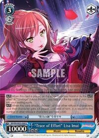 "Trace of Effort" Lisa Imai - BanG Dream! Girls Band Party! MULTI LIVE - Weiss Schwarz card