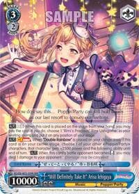 "Will Definitely Take It" Arisa Ichigaya (RRR) - BanG Dream! Girls Band Party! MULTI LIVE - Weiss Schwarz card