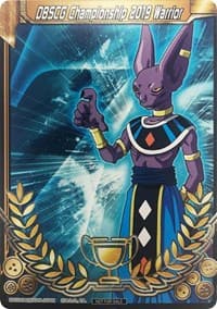 DBSCG Championship 2019 Warrior (Merit Card) - Universe 7 "Beerus" - Tournament Promotion Cards - Dragon Ball Super: Masters card