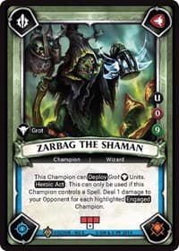 Zarbag the Shaman (Unclaimed) - Warband Collectors Pack 2 - Warhammer Age of Sigmar Champions TCG card