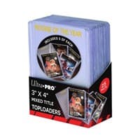 3" x 4" Gold Foil Mixed Toploaders (25-Count) - Ultra Pro Toploaders - Collectible Storage card