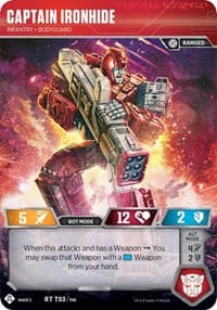Captain Ironhide - Infantry Bodyguard - War for Cybertron: Siege I - Transformers TCG card