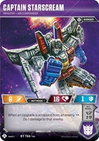 Captain Starscream - Infantry Air Commander - War for Cybertron: Siege I - Transformers TCG card