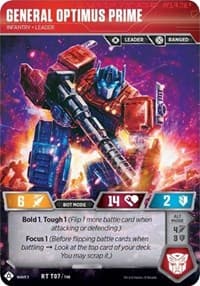General Optimus Prime - Infantry Leader - War for Cybertron: Siege I - Transformers TCG card