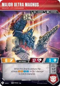 Major Ultra Magnus - Infantry City Commander - War for Cybertron: Siege I - Transformers TCG card