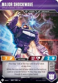 Major Shockwave - Applied Sciences Scientist - War for Cybertron: Siege I - Transformers TCG card