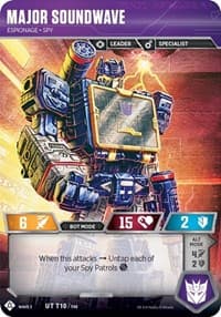 Major Soundwave - Espionage Spy - War for Cybertron: Siege I - Transformers TCG card