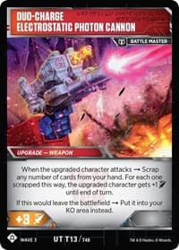 Private Firedrive - Ground Command Artillery // Duo-Charge Electrostatic Photon Cannon - War for Cybertron: Siege I - Transformers TCG card