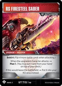Private Lionizer - Ground Command Artillery // RS Fire Steel Saber - War for Cybertron: Siege I - Transformers TCG card
