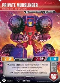 Private Mudslinger - Special Ops Infiltration - War for Cybertron: Siege I - Transformers TCG card