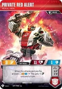 Private Red Alert - Medical Medic - War for Cybertron: Siege I - Transformers TCG card