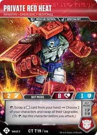 Private Red Heat - Infantry Emergency Response - War for Cybertron: Siege I - Transformers TCG card