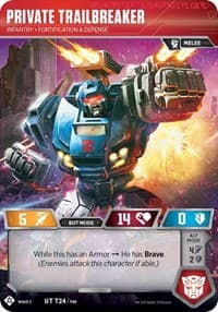 Private Trailbreaker - Infantry Fortification And Defense - War for Cybertron: Siege I - Transformers TCG card