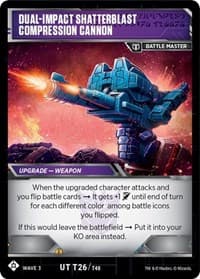 Raider Blowpipe - Air Force Weapons // Dual-Impact Shatterblast Compression Cannon - War for Cybertron: Siege I - Transformers TCG card