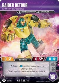 Raider Detour - Infantry Demolitions - War for Cybertron: Siege I - Transformers TCG card
