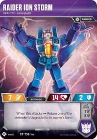 Raider Ion Storm - Infantry Rainmaker - War for Cybertron: Siege I - Transformers TCG card