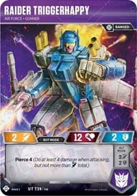 Raider Triggerhappy - Air Force Gunner - War for Cybertron: Siege I - Transformers TCG card