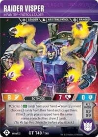 Raider Visper - Infantry Patrol Leader - War for Cybertron: Siege I - Transformers TCG card