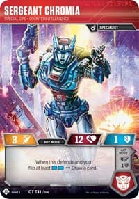 Sergeant Chromia - Special Ops Counterintelligence - War for Cybertron: Siege I - Transformers TCG card