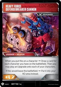 Sergeant Cog - Artillery Mechanic // Heavy Force Defensebreaker Cannon - War for Cybertron: Siege I - Transformers TCG card