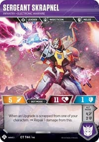 Sergeant Skrapnel - Infantry Electronic Warfare - War for Cybertron: Siege I - Transformers TCG card