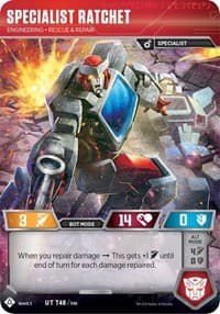 Specialist Ratchet - Engineering Rescue & Repair - War for Cybertron: Siege I - Transformers TCG card
