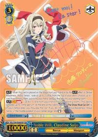 Noble Will, Claudine Saijo (SSP) - Revue Starlight - Weiss Schwarz card