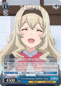 Oversleeping Claudine Saijo - Revue Starlight - Weiss Schwarz card