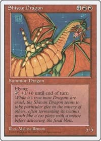 Shivan Dragon - Fourth Edition - Magic: The Gathering card