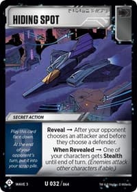 Hiding Spot - War for Cybertron: Siege I - Transformers TCG card