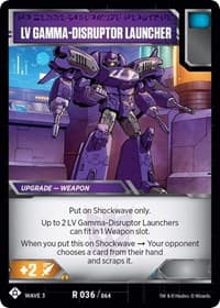 LV Gamma-Disruptor Launcher - War for Cybertron: Siege I - Transformers TCG card