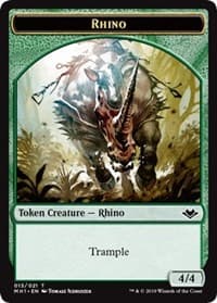 Rhino // Spirit Double-Sided Token - Modern Horizons - Magic: The Gathering card