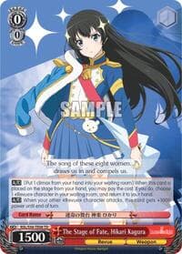 The Stage of Fate, Hikari Kagura - Revue Starlight - Weiss Schwarz card