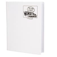Binder - 4-Pocket Side-Loading Matte - White (White Pages) - Monster Protectors Storage Albums - Storage Albums card