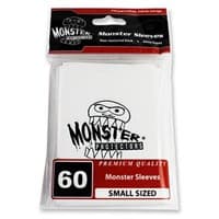 Small Sleeves with Logo - Glossy - White (60-Pack) - Monster Protectors Card Sleeves - Card Sleeves card