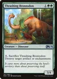 Thrashing Brontodon - Core Set 2020 - Magic: The Gathering card