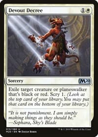 Devout Decree - Core Set 2020 - Magic: The Gathering card