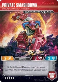 Private Smashdown - Ground Command • Artillery (Wave 3P - Launch Promo) - Transformers Promos - Transformers TCG card