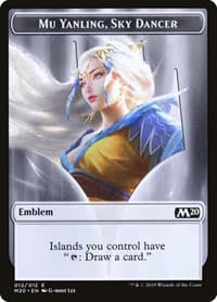 Emblem - Mu Yanling, Sky Dancer - Core Set 2020 - Magic: The Gathering card
