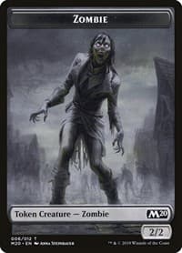Zombie Token - Core Set 2020 - Magic: The Gathering card