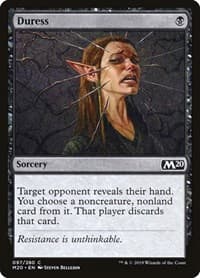 Duress - Core Set 2020 - Magic: The Gathering card
