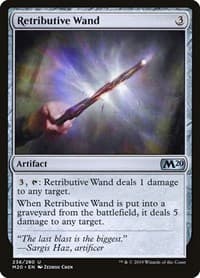 Retributive Wand - Core Set 2020 - Magic: The Gathering card