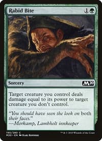 Rabid Bite - Core Set 2020 - Magic: The Gathering card