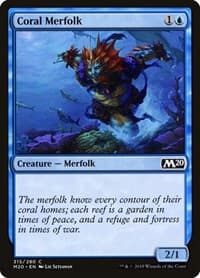 Coral Merfolk - Core Set 2020 - Magic: The Gathering card