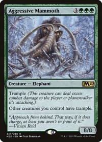 Aggressive Mammoth - Core Set 2020 - Magic: The Gathering card