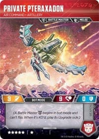 Private Pteraxadon - Air Command Artillery // Binary Edgewing Scythe - War for Cybertron: Siege I - Transformers TCG card