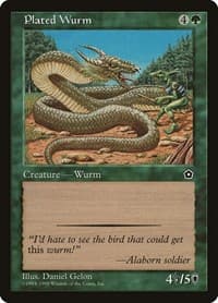 Plated Wurm - Portal Second Age - Magic: The Gathering card