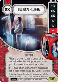 Cultural Records - Spark of Hope - Star Wars: Destiny card