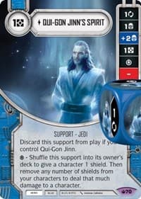 Qui-Gon Jinn's Spirit - Spark of Hope - Star Wars: Destiny card